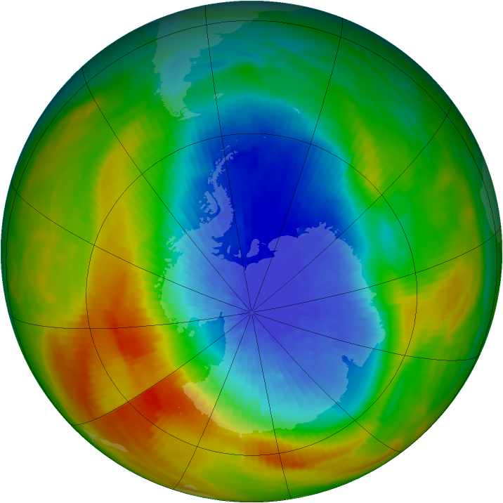 Antarctic ozone map for 04 October 1983